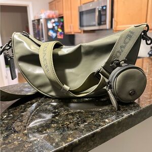 SOLD Coach Hall Soft Sling Bag in Olive